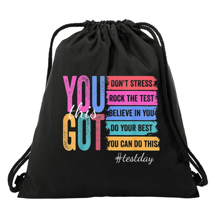 2You Got This DonT Stress Rock The Test Test Day Drawstring Bag