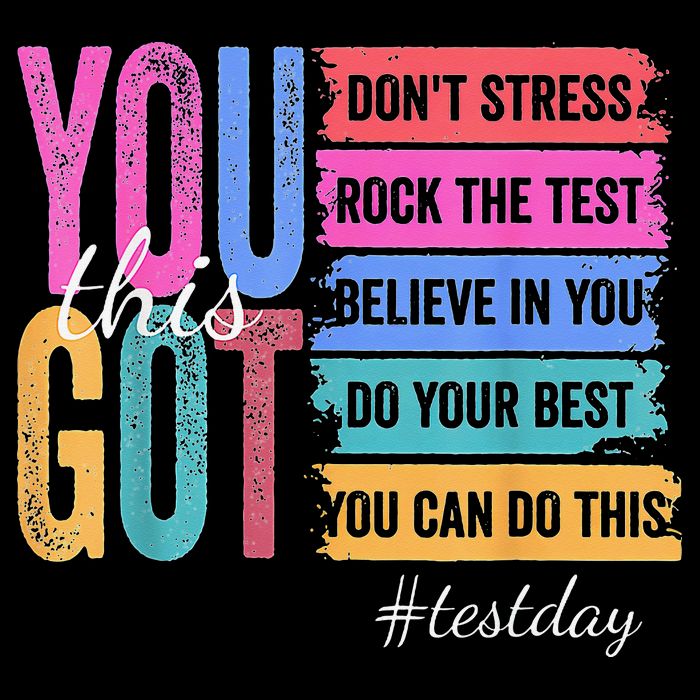2You Got This DonT Stress Rock The Test Test Day 16 in Basic Backpack