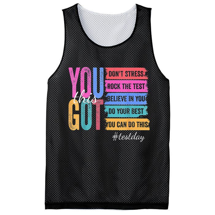 2You Got This DonT Stress Rock The Test Test Day Mesh Reversible Basketball Jersey Tank