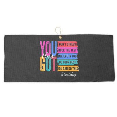 2You Got This DonT Stress Rock The Test Test Day Large Microfiber Waffle Golf Towel