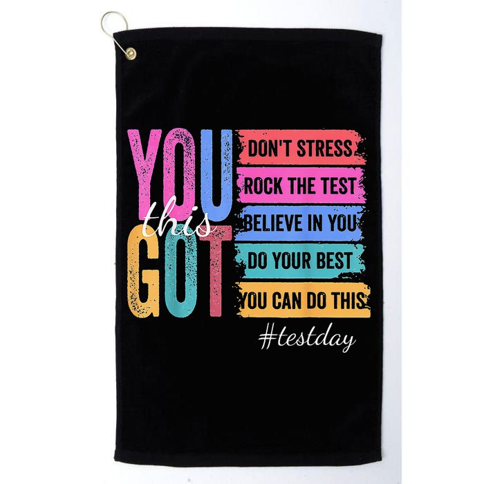 2You Got This DonT Stress Rock The Test Test Day Golf Towel