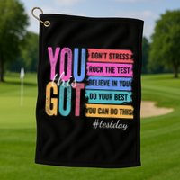 2You Got This DonT Stress Rock The Test Test Day Golf Towel