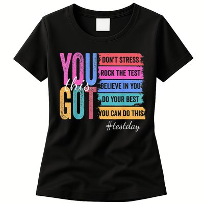 2You Got This DonT Stress Rock The Test Test Day Womens T-Shirt