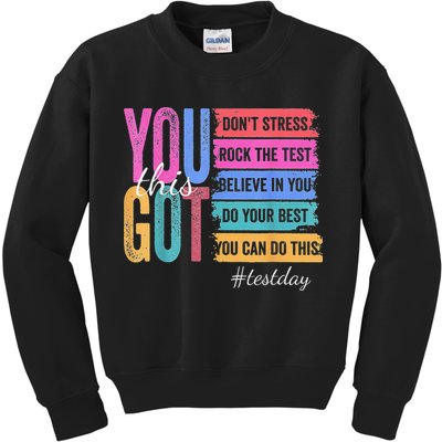 2You Got This DonT Stress Rock The Test Test Day Kids Sweatshirt