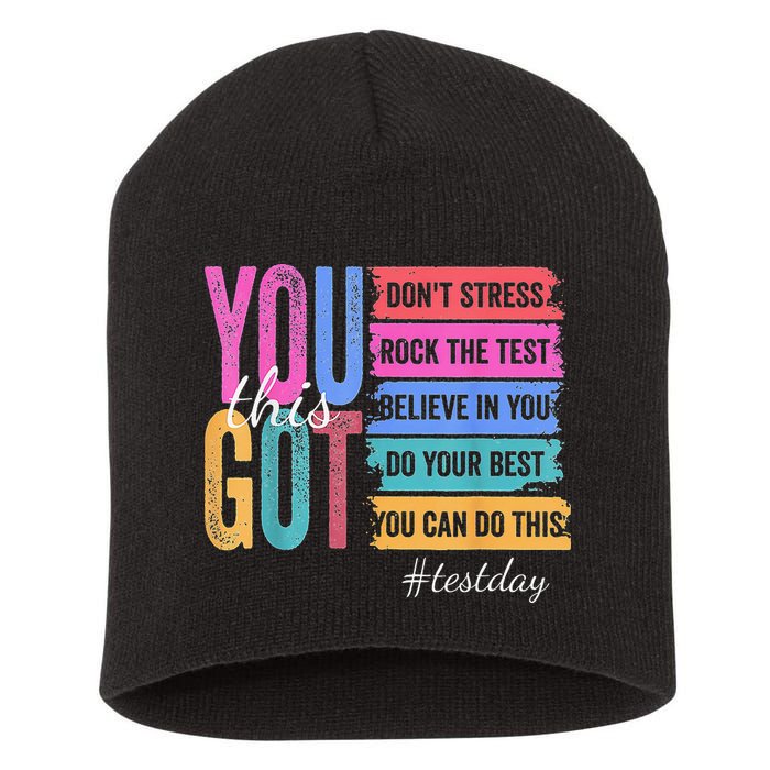 2You Got This DonT Stress Rock The Test Test Day Short Acrylic Beanie
