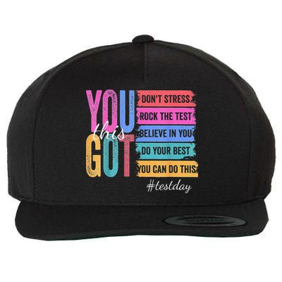 2You Got This DonT Stress Rock The Test Test Day Wool Snapback Cap