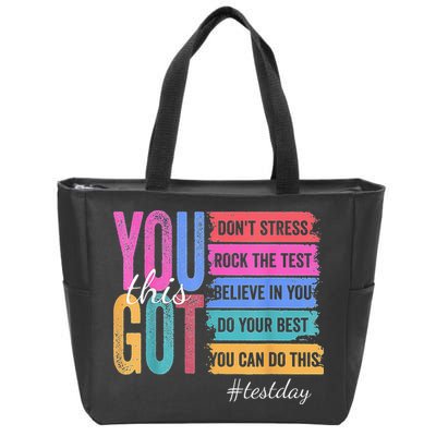 2You Got This DonT Stress Rock The Test Test Day Zip Tote Bag