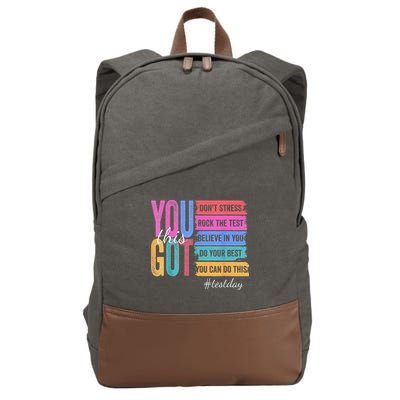 2You Got This DonT Stress Rock The Test Test Day Cotton Canvas Backpack