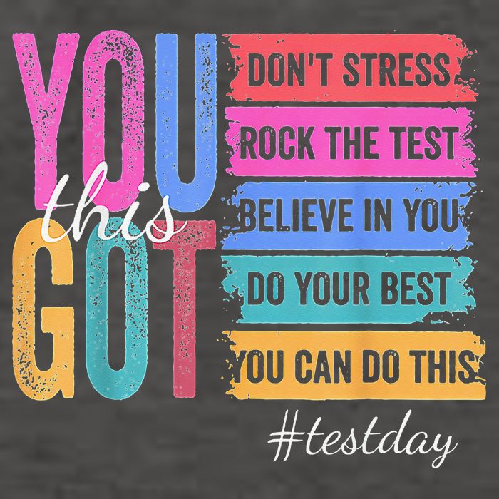 2You Got This DonT Stress Rock The Test Test Day Vector Backpack
