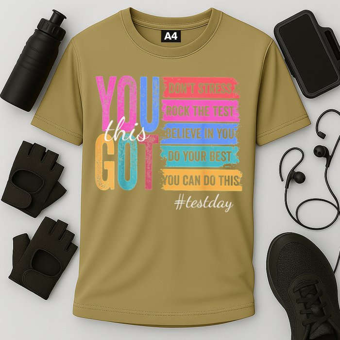 2You Got This DonT Stress Rock The Test Test Day Cooling Performance Crew T-Shirt