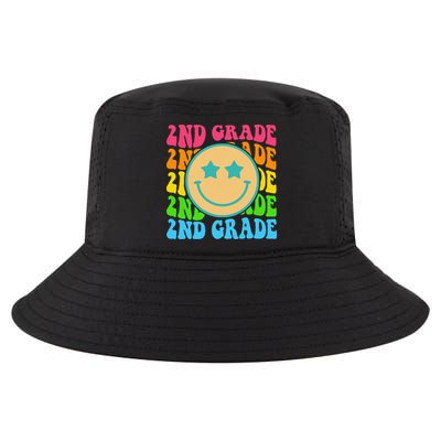 2nd Grade Teachers Back To School Retro Face Happy First Day Cool Comfort Performance Bucket Hat