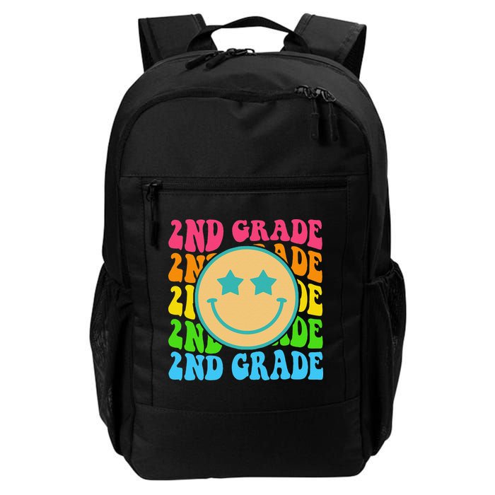 2nd Grade Teachers Back To School Retro Face Happy First Day Backpack