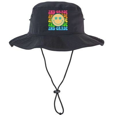 2nd Grade Teachers Back To School Retro Face Happy First Day Bucket Hat