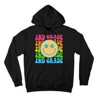 2nd Grade Teachers Back To School Retro Face Happy First Day Tall Hoodie