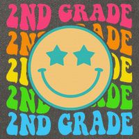 2nd Grade Teachers Back To School Retro Face Happy First Day Cotton Canvas Backpack