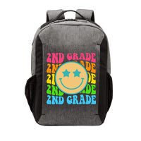 2nd Grade Teachers Back To School Retro Face Happy First Day Vector Backpack