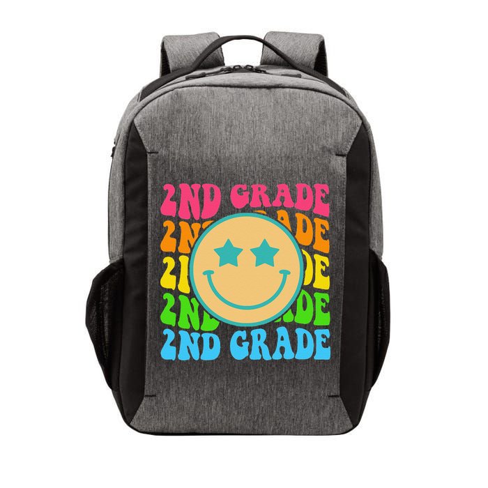 2nd Grade Teachers Back To School Retro Face Happy First Day Vector Backpack
