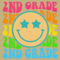 2nd Grade Teachers Back To School Retro Face Happy First Day Button
