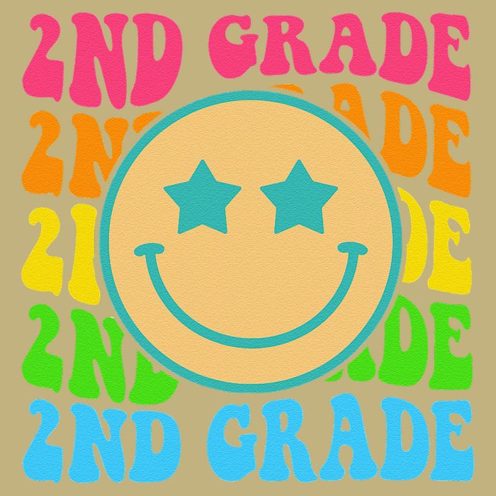 2nd Grade Teachers Back To School Retro Face Happy First Day Button