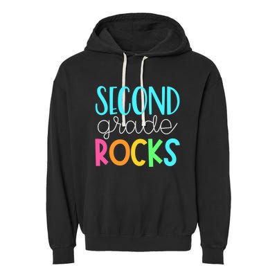 2nd grade teacher, second grade rocks Garment-Dyed Fleece Hoodie