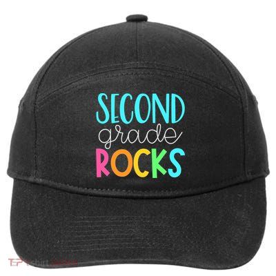 2nd grade teacher, second grade rocks 7-Panel Snapback Hat