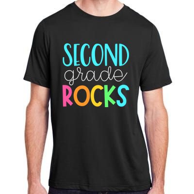 2nd grade teacher, second grade rocks Adult ChromaSoft Performance T-Shirt