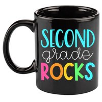 2nd grade teacher, second grade rocks 11oz C Handle Ceramic Mug