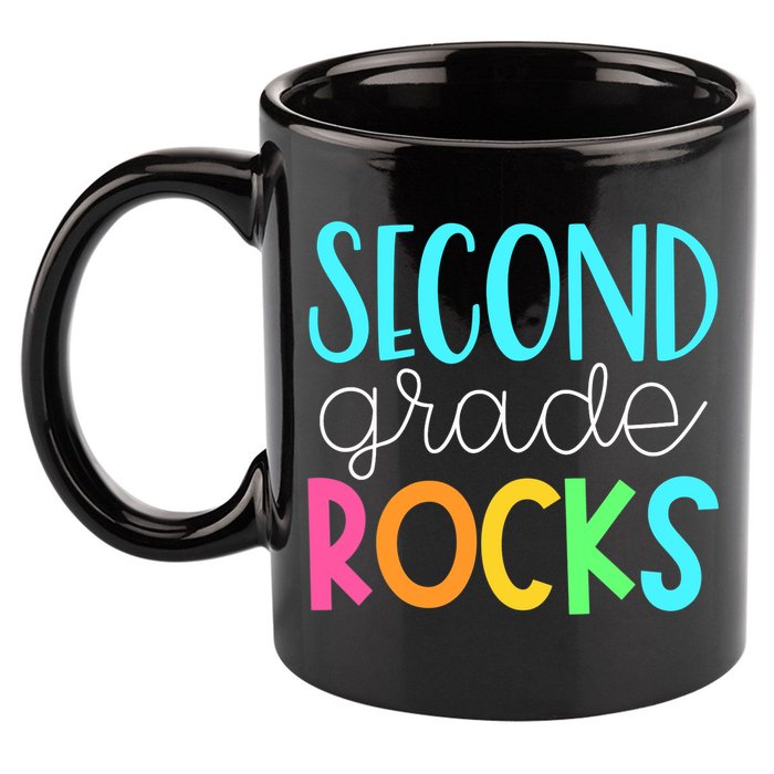 2nd grade teacher, second grade rocks 11oz C Handle Ceramic Mug
