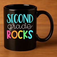 2nd grade teacher, second grade rocks 11oz C Handle Ceramic Mug