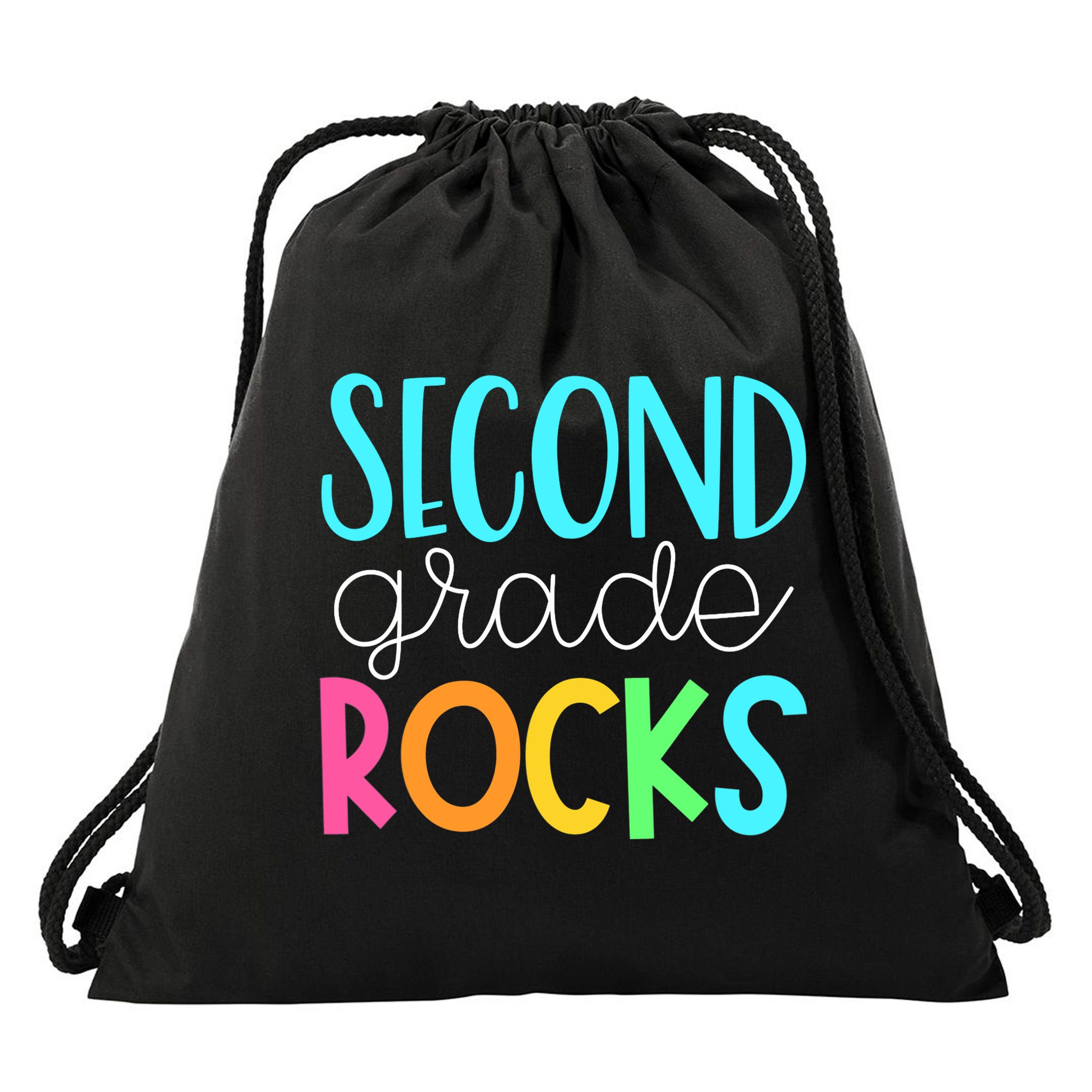 2nd grade teacher, second grade rocks Drawstring Bag
