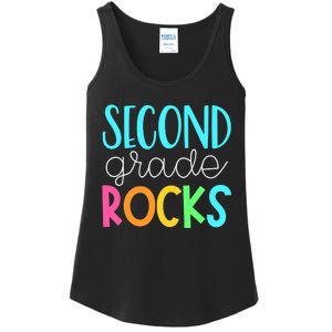 2nd grade teacher, second grade rocks Ladies Essential Tank