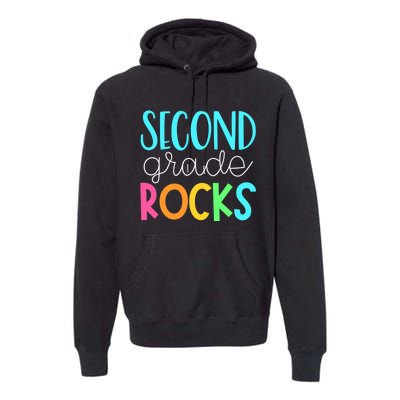 2nd grade teacher, second grade rocks Premium Hoodie