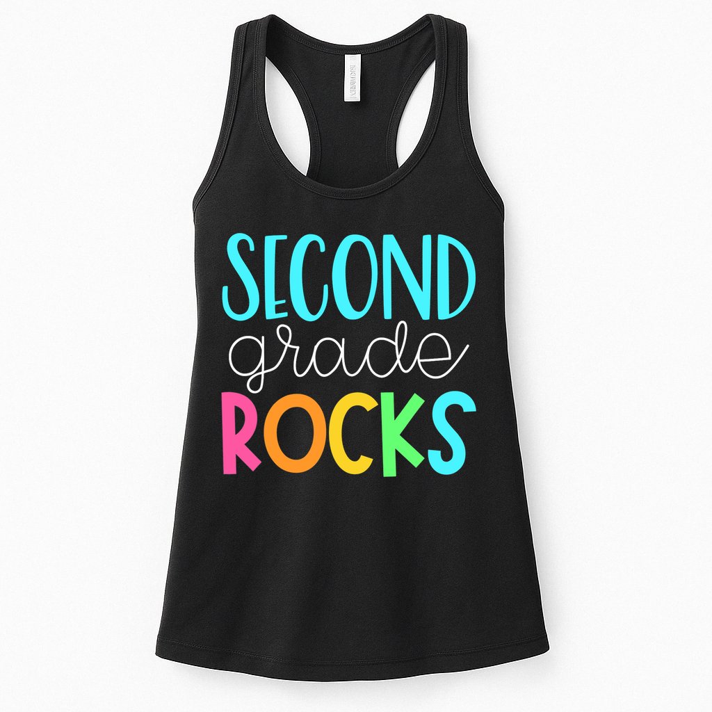 2nd grade teacher, second grade rocks Womens Tank Top