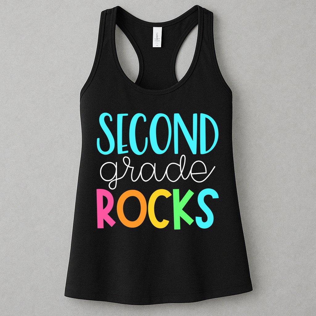 2nd grade teacher, second grade rocks Womens Tank Top