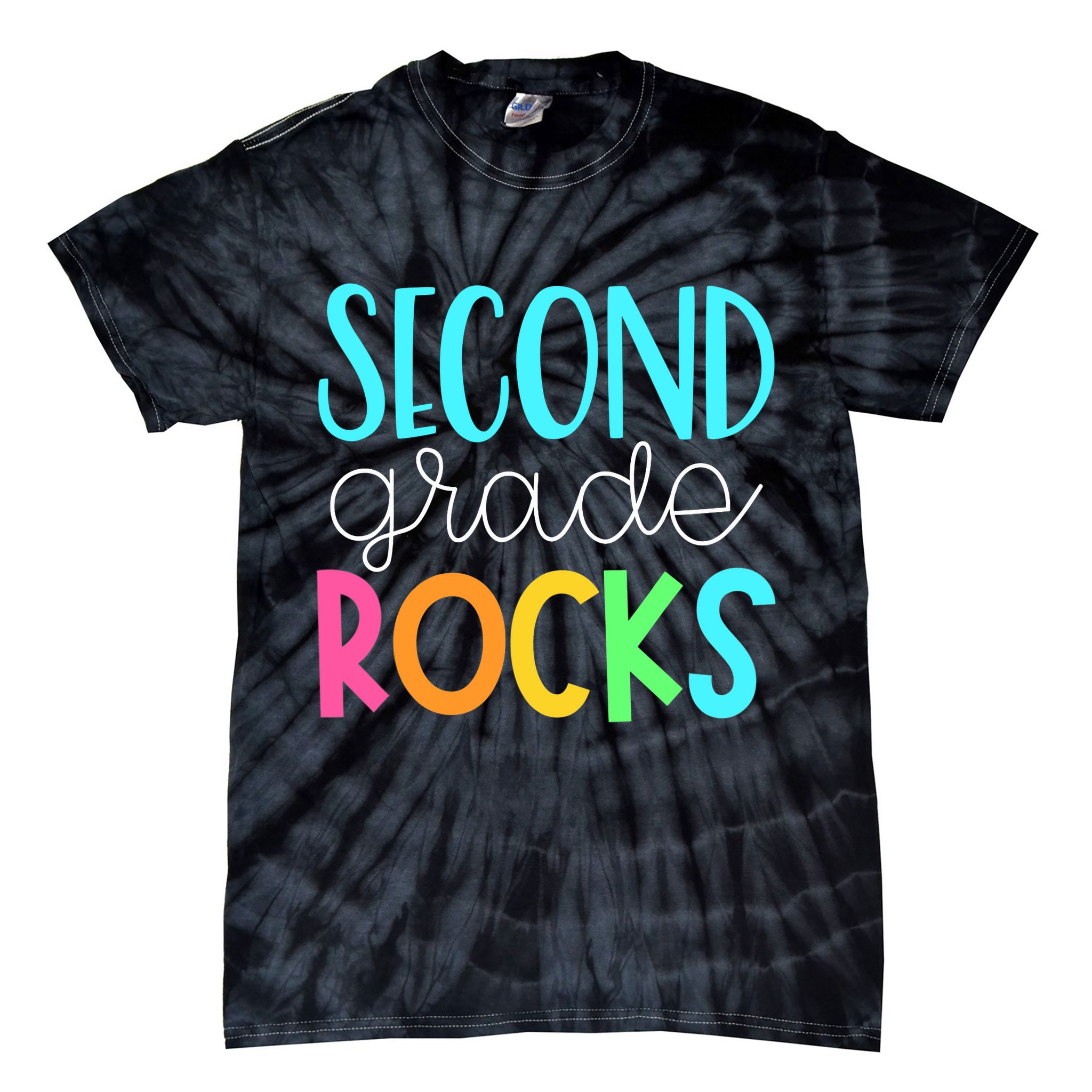 2nd grade teacher, second grade rocks Tie-Dye T-Shirt