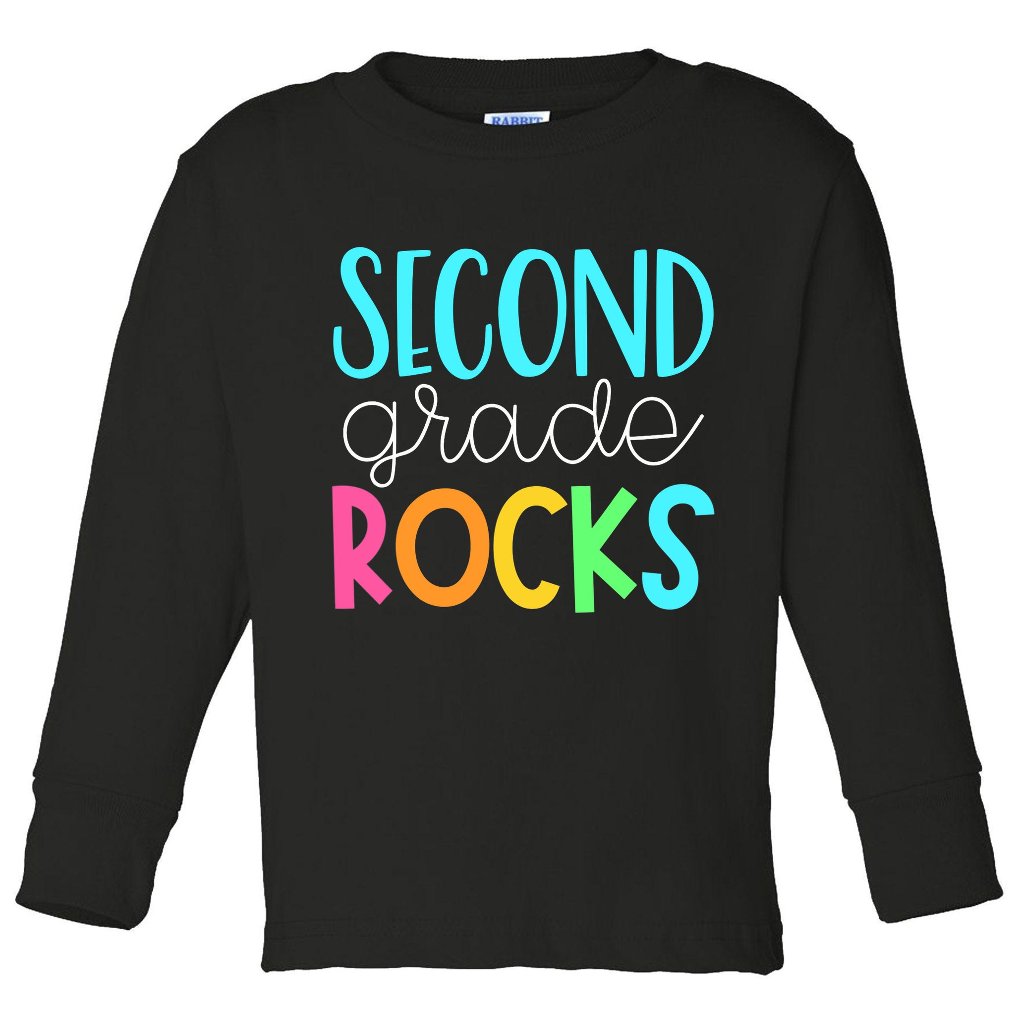 2nd grade teacher, second grade rocks Toddler Long Sleeve Shirt