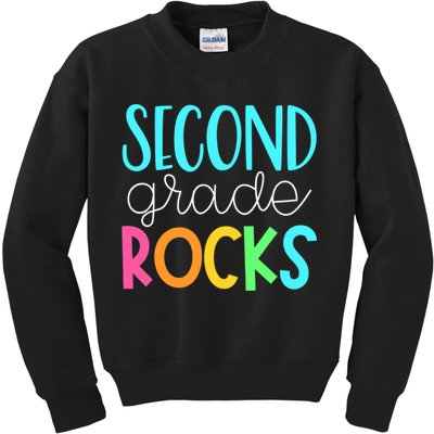 2nd grade teacher, second grade rocks Kids Sweatshirt