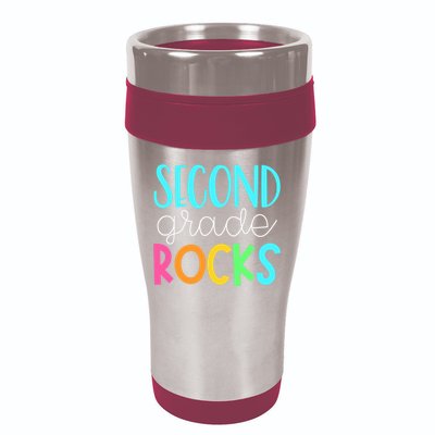 2nd grade teacher, second grade rocks 16oz Travel Tumbler