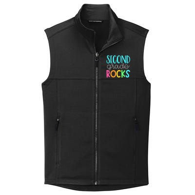 2nd grade teacher, second grade rocks Collective Smooth Fleece Vest