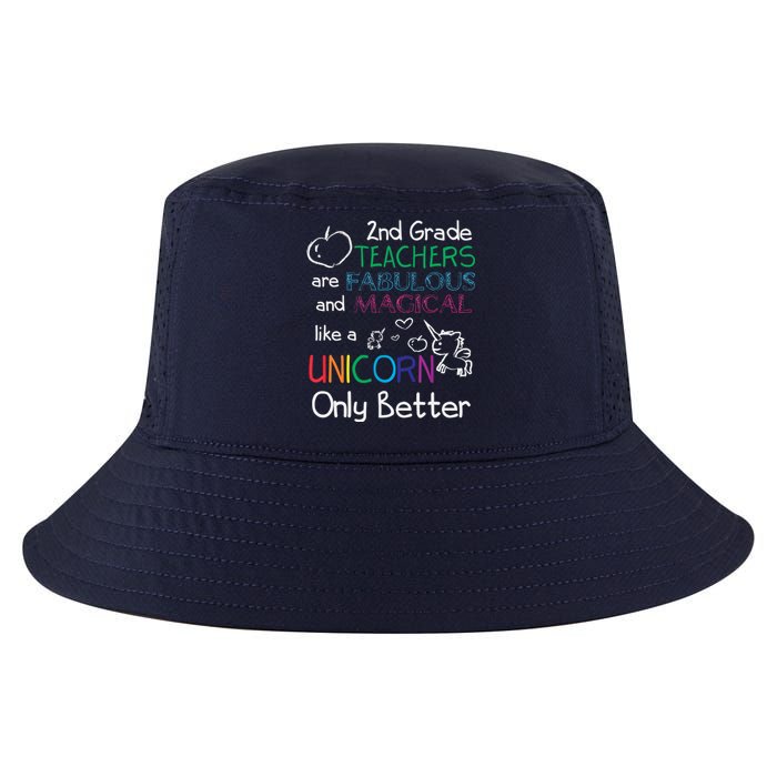 2nd Grade Teachers Fabulous Magical Unicorn School Cool Comfort Performance Bucket Hat