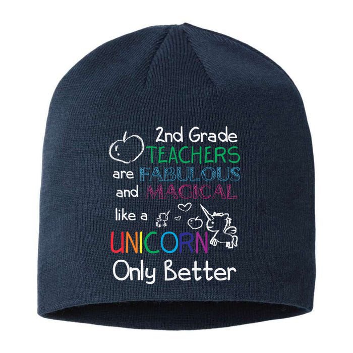 2nd Grade Teachers Fabulous Magical Unicorn School Sustainable Beanie