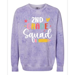 2Nd Grade Teacher Back To School Student Second Grade Squad Meaningful Gift Colorblast Crewneck Sweatshirt