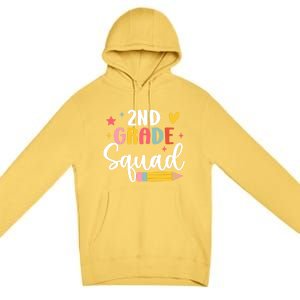 2Nd Grade Teacher Back To School Student Second Grade Squad Meaningful Gift Premium Pullover Hoodie