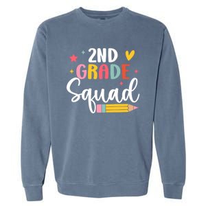 2Nd Grade Teacher Back To School Student Second Grade Squad Meaningful Gift Garment-Dyed Sweatshirt