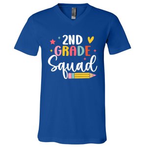 2Nd Grade Teacher Back To School Student Second Grade Squad Meaningful Gift V-Neck T-Shirt