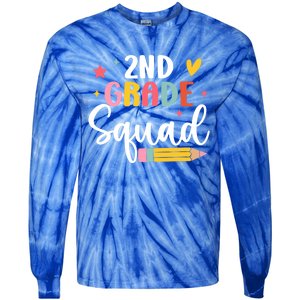 2Nd Grade Teacher Back To School Student Second Grade Squad Meaningful Gift Tie-Dye Long Sleeve Shirt