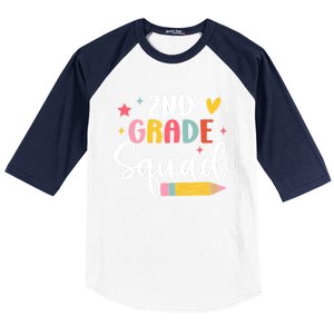 2Nd Grade Teacher Back To School Student Second Grade Squad Meaningful Gift Baseball Sleeve Shirt