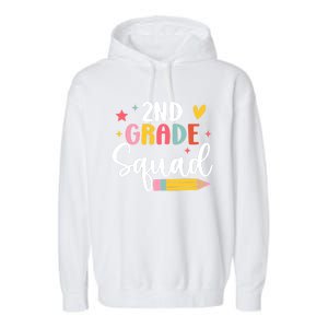 2Nd Grade Teacher Back To School Student Second Grade Squad Meaningful Gift Garment-Dyed Fleece Hoodie