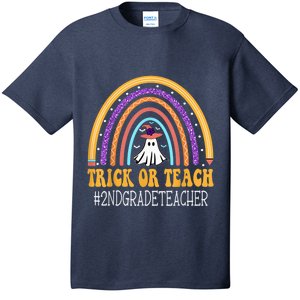 2nd Grade Teacher Rainbow Trick or teach Funny Halloween T-Shirt