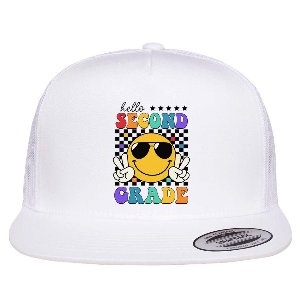 2nd Grade Teachers First Day Second Grade Flat Bill Trucker Hat
